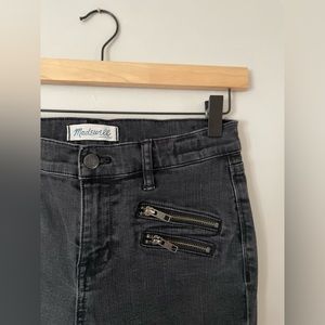 Madewell dark grey wash skinny jean